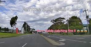 Driving Melbourne - Highett to Knoxfield (Electricity cable catching fire - Ferntree Gully Road)
