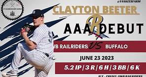 Clayton Beeter Vs. Buffalo Bisons 6/23/23 (AAA Debut)