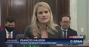 Facebook Whistleblower Frances Haugen testifies before Senate Commerce Committee