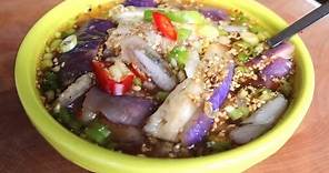 Cold eggplant soup (Gajinaengguk: 가지냉국)