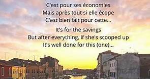 Les Gens Bien Élevés Lyrics by France Gall English Lyrics French Paroles ("Well Mannered People")