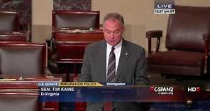 Senator Tim Kaine delivers immigration reform speech in Spanish (C-SPAN)