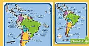 South America Map With Words and Pictures