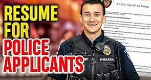 Want to Get Hired By A Police Department? Make Your Resume Rank!