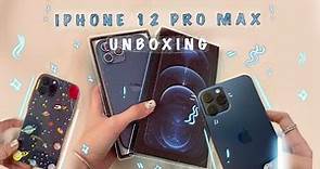 iPhone 12 Pro Max Unboxing 📦 || Pacific Blue || 256GB || with aesthetic accessories