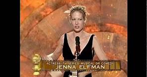 Jenna Elfman Wins Best Actress TV Series Musical or Comedy- Golden Globes 1999