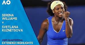 Serena Williams v Svetlana Kuznetsova Extended Highlights | Australian Open 2009 Quarterfinal