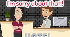 At the Hotel Conversation: Hotel problems and solutions
