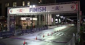 Live from Detroit Free Press Marathon finish Line in downtown Detroit