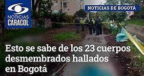 Esto se sabe de los 23 cuerpos desmembrados hallados en Bogotá
