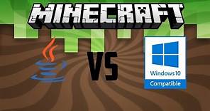 Minecraft Windows 10 vs Java(PC)