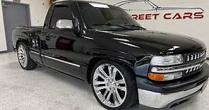 1999 Chevrolet Silverado, single cab, low mile, 5.3, 4/6” drop, 22” wheels, one owner SOLD NBS