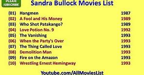 Sandra Bullock Movies List