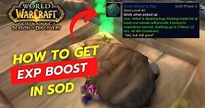 Sleeping bag wow SOD more EXP | How To Get The Cozy Sleeping Bag in SOD | Quest guide EXP BUFF