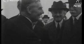 British Prime Minister Neville Chamberlain leaves for Munich (1938)