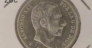 #23 PHILIPPINES Alfonso XII SILVER Coin Set (1885)