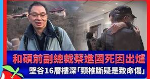 和碩前副總裁蔡進國死因出爐 墜谷16層樓深「頸椎斷疑是致命傷」| 台灣新聞 Taiwan 蘋果新聞網