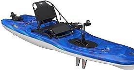 Pelican - Getaway 110 HDII Recreational Kayak- Sit-on-Top - Lightweight and Stable one Person Kayak Vapor Deep Blue-White- 11 ft