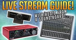 Live Stream Church w/ Audio from Soundboard! | A Guide to Webcam and Audio Interface Setup