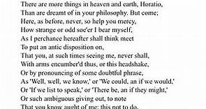 Hamlet ‘There Are More Things In Heaven And Earth’ by William Shakespeare