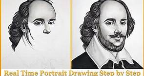 How to Draw William Shakespeare - Real Time Portrait Drawing: A Step by Step Sketching Guide!