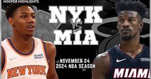 New York Knicks vs Miami Heat Full Game Highlights | Nov 24 | 2024 NBA Season