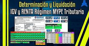 IGV y RENTA – Régimen MYPE Tributario (Determinación y Liquidación + Proyección) Macro en Excel