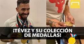 ¡Carlos Tévez mostró su colección de medallas! 🤩