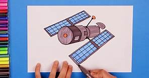 How to draw Hubble Space Telescope