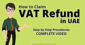 How to Claim VAT Refund in UAE | VAT Refund Form 311