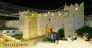 DAMASCUS Gate at Night, EAST JERUSALEM