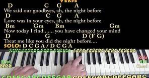 The Night Before (The Beatles) Piano Cover Lesson with Chords/Lyrics