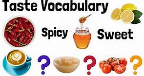 Vocabulary | Taste Vocabulary With Examples | Learn English with Pictures | Listen and Practice