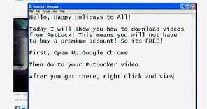 How to download videos from PutLocker