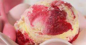Raspberry Swirl Ice Cream Recipe Demonstration - Joyofbaking.com