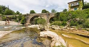4K/Pont du diable , Saint Guilhem le Désert, Cascade de la vis Montpellier، جسر الشيطان والشلال