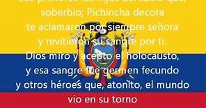 Himno Nacional del Ecuador [Original] con letra