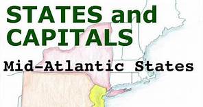 Memorize US States and Capitals, Mid Atlantic States