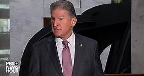 WATCH LIVE: Sen. Joe Manchin holds news conference on spending negotiations