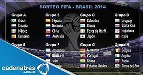 Así quedaron los grupos para el Mundial Brasil 2014