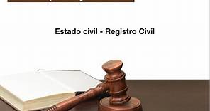 Estado civil y Registro civil