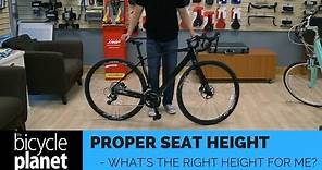 Finding Your Proper Seat Height