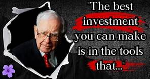 Warren Buffett's Life Quotes Will Change Your Future|Speechless OxyQuotes Warren Buffett(must watch)