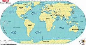 World Ocean Map, World Ocean and Sea Map