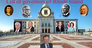 List of governors of Rhode Island