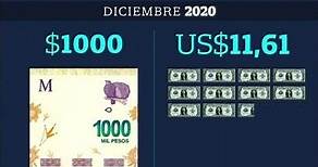 Así perdió valor en dólares el billete de 1000 pesos 💸