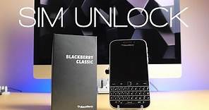 How To SIM Unlock BlackBerry Classic