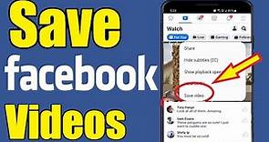 How to Download Facebook Videos on Android Devices Without any App Software Directly in the Gallery