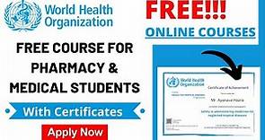 WHO Free online course with certificate | Free Online Course with Certificate | open who courses