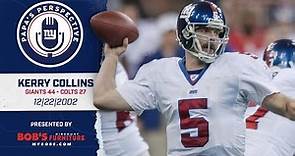 Kerry Collins Looks Back at 'Perfect' Game vs. Colts | New York Giants